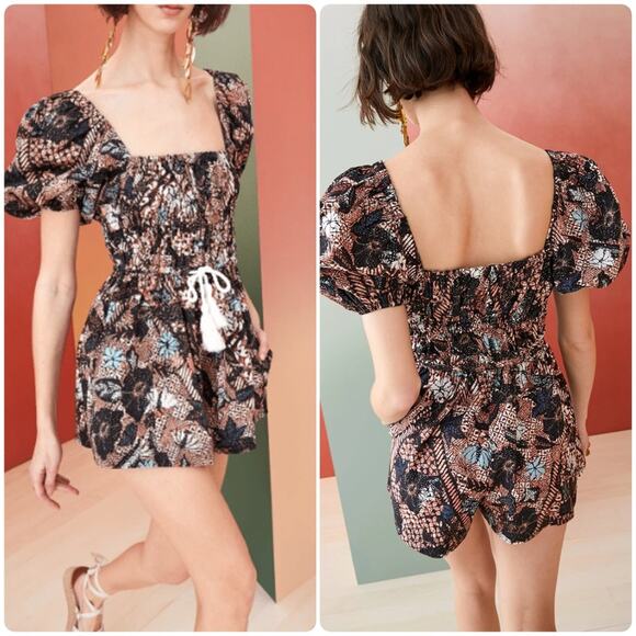 Ulla Johnson Alegria Playsuit Romper Rosewood